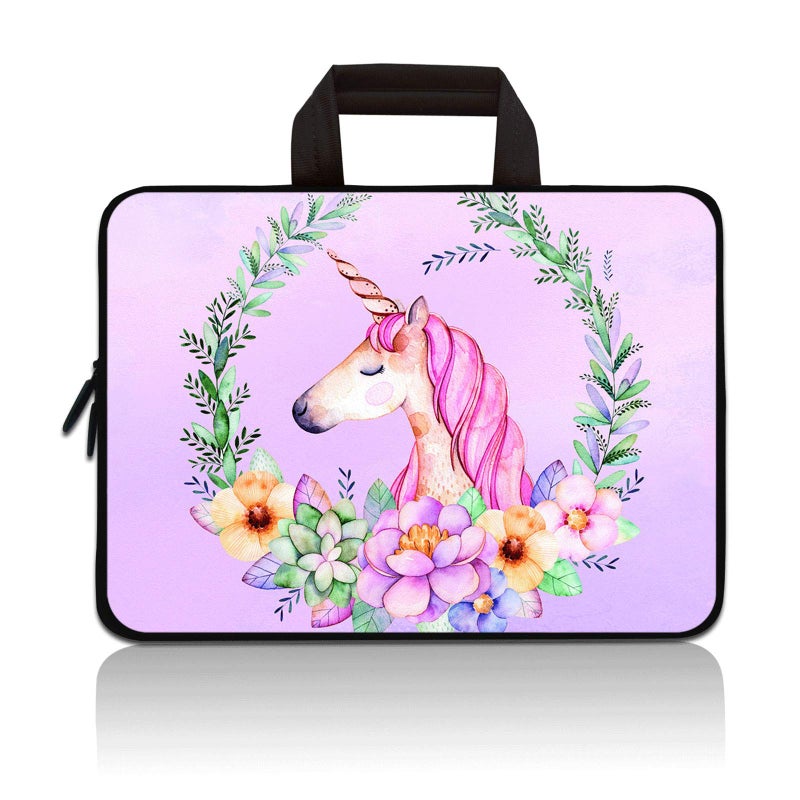RUYIDAY 11 11.6 12 12.1 12.5 inch Laptop Carrying Bag Chromebook Case Notebook Ultrabook Bag Tablet Cover Neoprene Sleeve Fit Apple MacBook Air Samsung Acer HP DELL Lenovo Asus(Cute Unicorn) - Image 1
